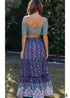Boho Skirts in Floral Rosa Violet For Women